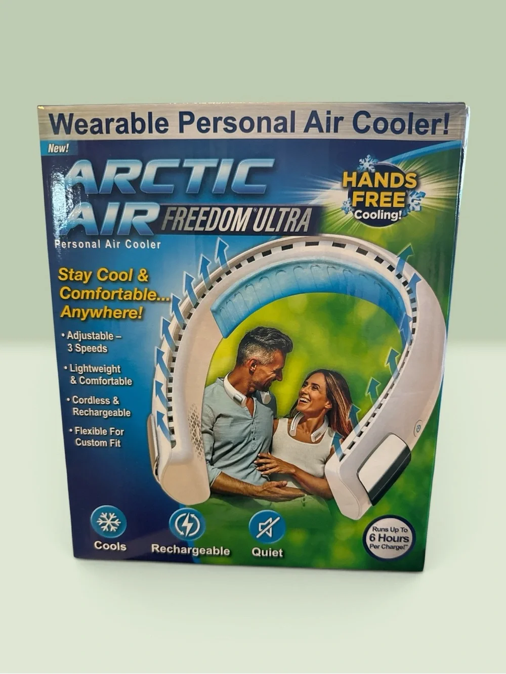 Freedom Ultra Wearable Personal Air Cooler - White